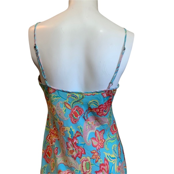 Natori Slip Nightgown Multicolor Beautiful Midi Length size XS - Picture 6 of 6